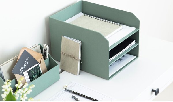 Zöld karton rendszerező dokumentumokhoz Trey Canvas Paper Laminate – Bigso