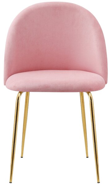 Bársonyszék Fargo Gold Velvet rózsaszín