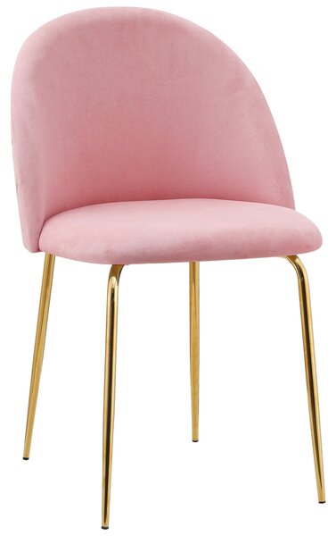 Bársonyszék Fargo Gold Velvet rózsaszín