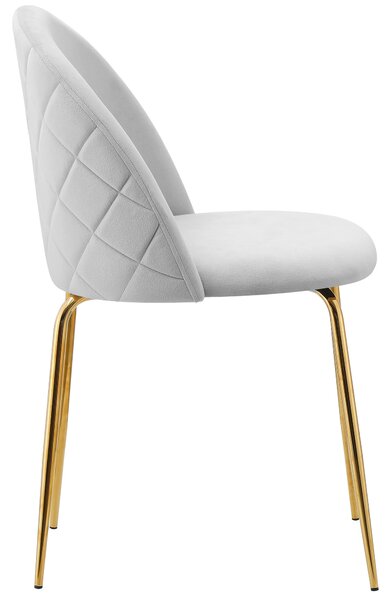 Bársonyszék Fargo Gold Velvet szürke