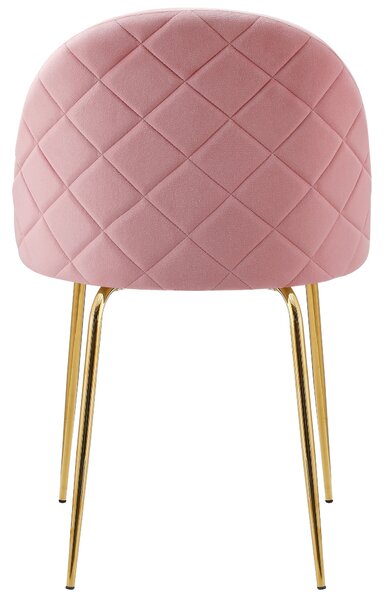 Bársonyszék Fargo Gold Velvet rózsaszín