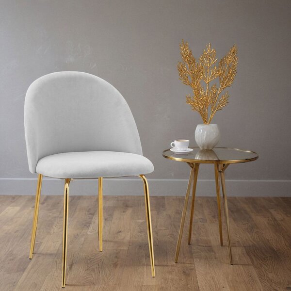 Bársonyszék Fargo Gold Velvet szürke