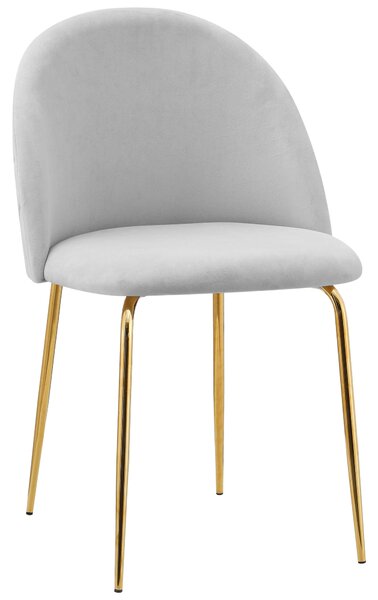 Bársonyszék Fargo Gold Velvet szürke
