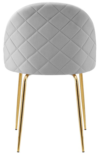 Bársonyszék Fargo Gold Velvet szürke