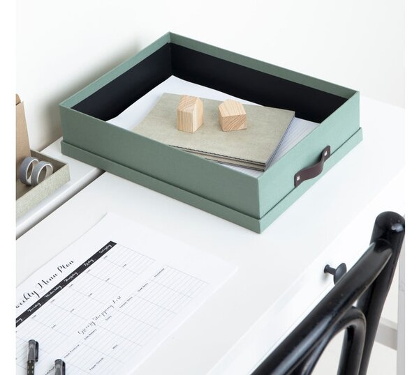 Zöld karton rendszerező dokumentumokhoz Oskar Canvas Paper Laminate – Bigso