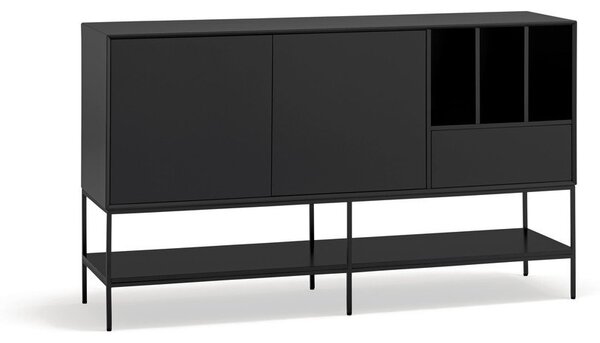 Fekete komód 166x98x45 cm Platt – Teulat