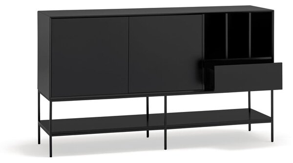 Fekete komód 166x98x45 cm Platt – Teulat