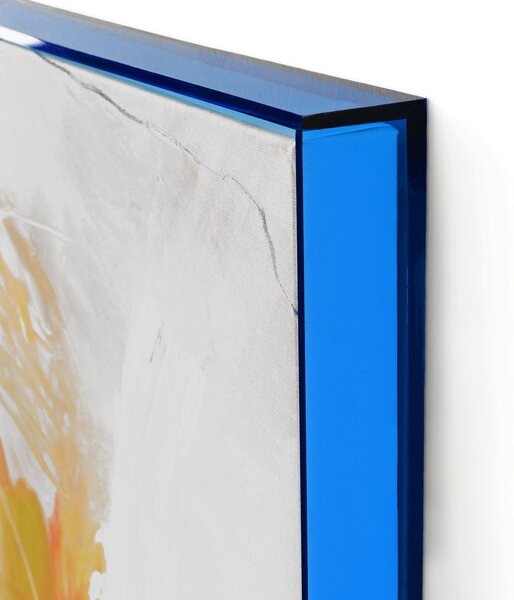 Kép kézzel festett részletekkel 102x102 cm Confidential Blue – Malerifabrikken