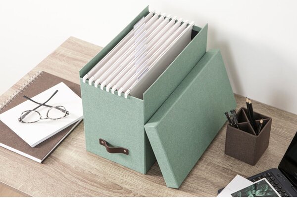 Zöld karton rendszerező dokumentumokhoz Johan Canvas Paper Laminate – Bigso