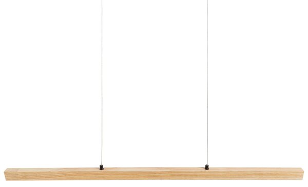 LED függőlámpa STEWARTS Távirányítóval Dimmer funkcióval Tölgyfa Világosbarna