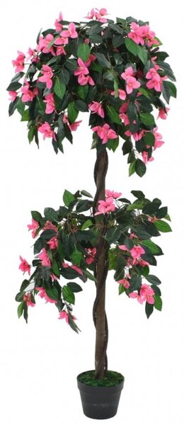 Zöld|rózsaszín, cserepes műrododendron 155 cm