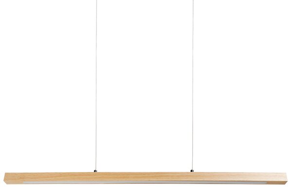 LED függőlámpa STEWARTS Távirányítóval Dimmer funkcióval Tölgyfa Világosbarna