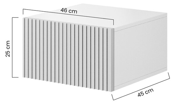 Nicole 46 cm-es függő éjjeliszekrény készlet - fekete