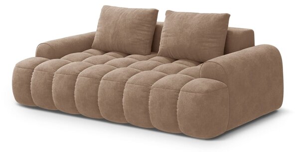 Világosbarna bársony kanapé 200 cm Linz – Cosmopolitan Design