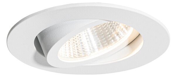 Süllyesztett spotlámpa fehér 6,8 cm LED-del 545 lm szabályozható IP65 - Gaius