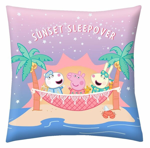 Peppa Pig Sunset Sleep Over kispárna, 40 x 40 cm
