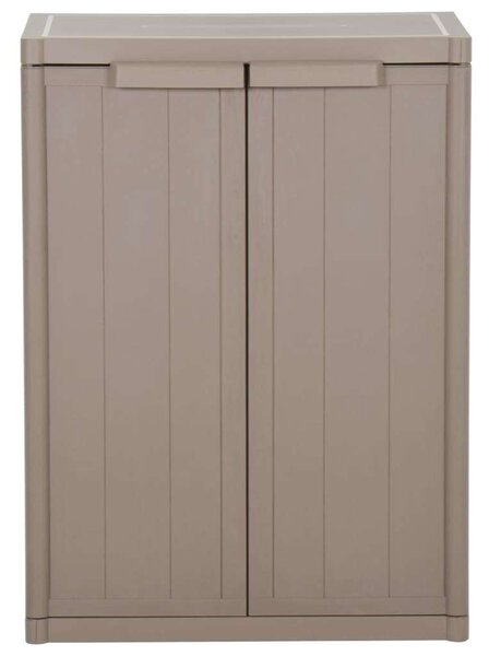 Barna pp rattan kerti tárolószekrény 65 x 45 x 88 cm