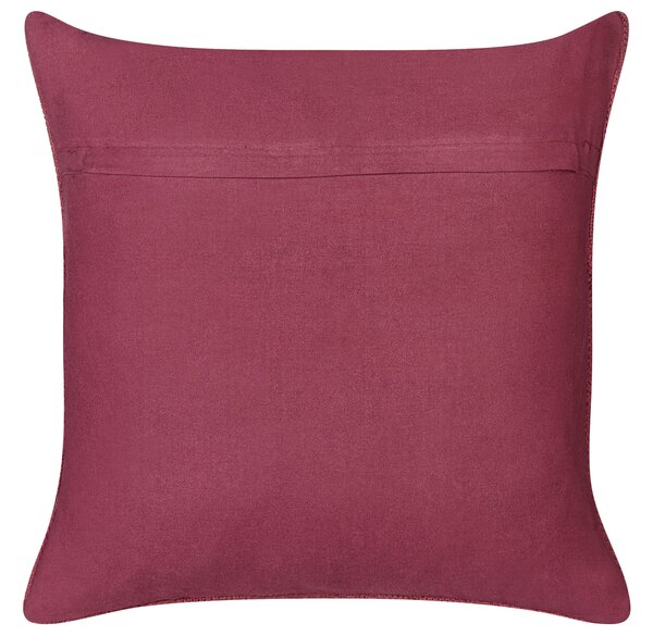 2 db díszpárna CADETIA Pamut 45 x 45 cm Burgundi Egyszínű