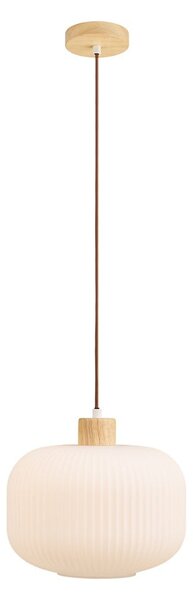 Fehér függőlámpa üveg búrával ø 30 cm Argalo – House Nordic