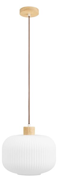 Fehér függőlámpa üveg búrával ø 30 cm Argalo – House Nordic