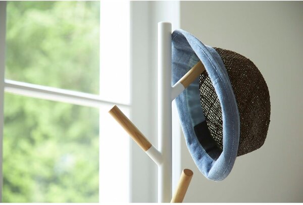 Plain Pole Hanger fehér állófogas bükkfa részletekkel - YAMAZAKI