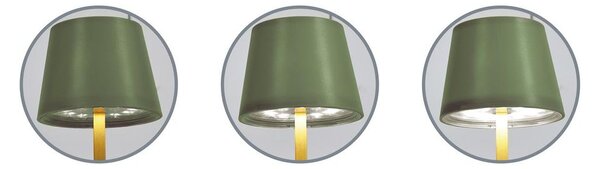 Érintéses LED asztali lámpa, zöld, 10,5 cm - LUMIVALE