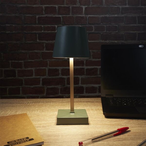 Érintéses LED asztali lámpa, zöld, 10,5 cm - LUMIVALE