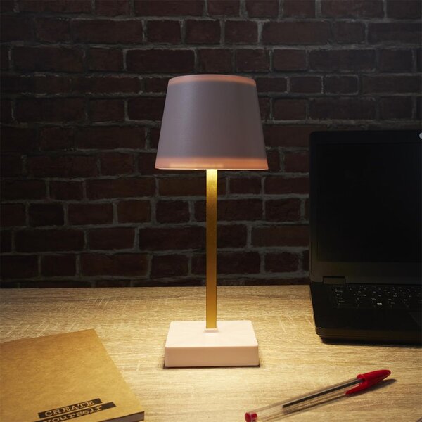 Érintéses LED asztali lámpa, rózsaszín, 10,5 cm - LUMIVALE