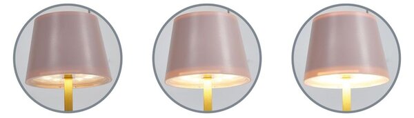 Érintéses LED asztali lámpa, rózsaszín, 10,5 cm - LUMIVALE
