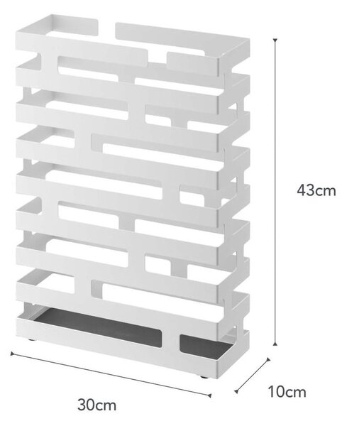 Brick fehér esernyőtartó, szélesség 30 cm - YAMAZAKI