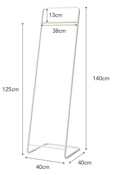 Fehér fém ruhatartó állvány Tower – YAMAZAKI