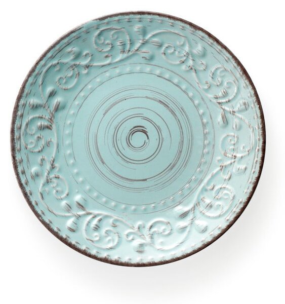 Serendipity türkizkék kőcserép desszertes tányér, ⌀ 21 cm - Brandani