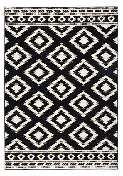 Gloria Ethno fekete-fehér szőnyeg, 120 x 170 cm - Hanse Home