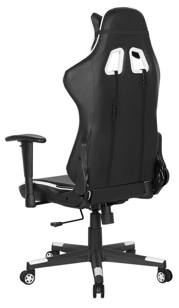 Fekete és fehér irodai forgószék GAMER