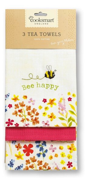 Bee Happy 3 db pamut konyharuha - Cooksmart ®