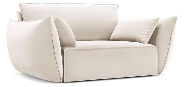 Bézs bársony fotel Vanda – Mazzini Sofas