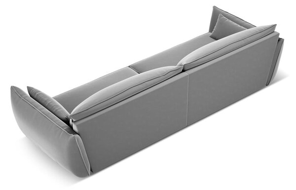Világosszürke bársony kanapé 248 cm Vanda – Mazzini Sofas