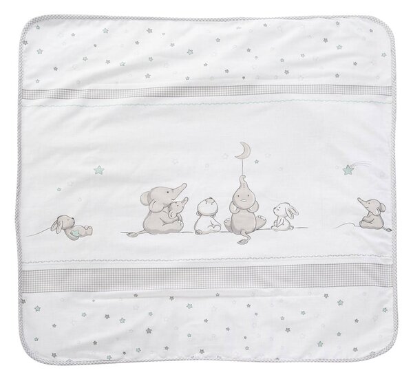 Fehér-szürke mikroplüss gyerek takaró 80x80 cm Sternenzauber – Roba