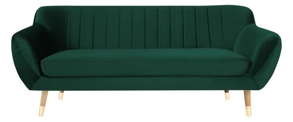 Black Friday - Benito sötétzöld bársony kanapé, 188 cm - Mazzini Sofas