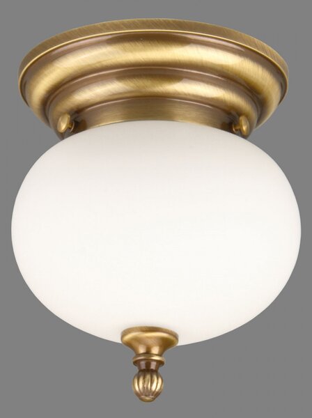 Wiener Nostalgie klasszikus mennyezeti lámpa patina, opál búra, 1xE27