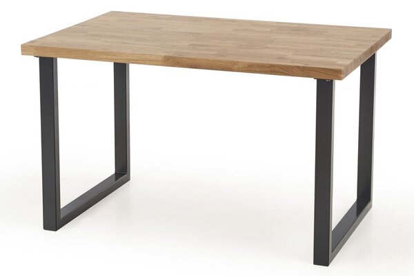 Asztal Houston 944, Tölgy, Fekete, 76x78x120cm, Asztallap anyaga, Fém