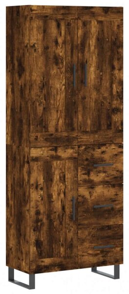 VidaXL füstös tölgy színű szerelt fa magasszekrény 69,5 x 34 x 180 cm
