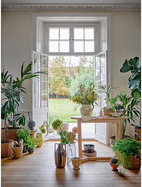 Natúr színű kaucsukfa konzolasztal 35x100 cm Serrone – Bloomingville