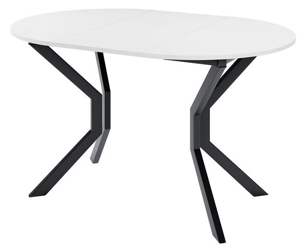 Asztal Edmond 111, 77cm, Fekete, Fehér