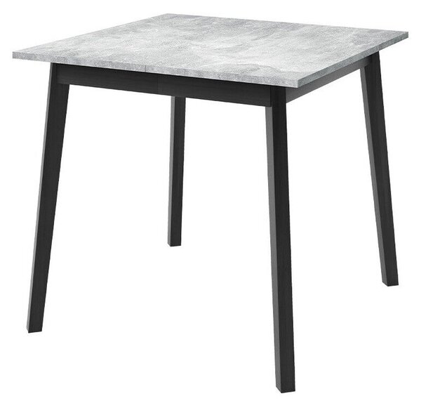 Asztal Edmond 109, 77x85cm, Szürke márvány, Fekete