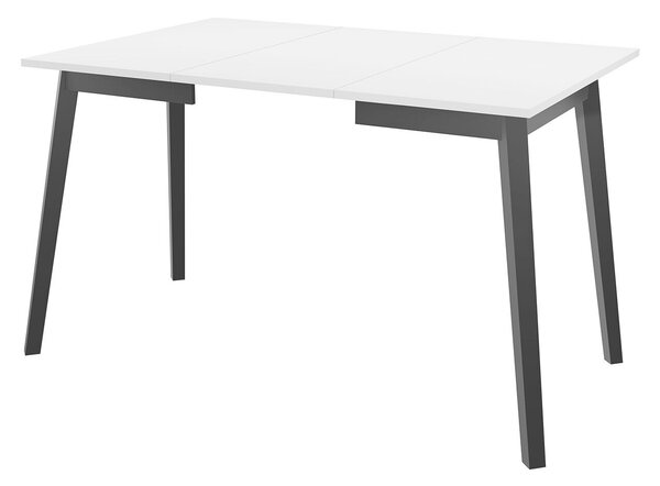 Asztal Edmond 109, 77x85cm, Fekete, Fehér