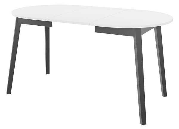 Asztal Edmond 112, 77cm, Fekete, Fehér