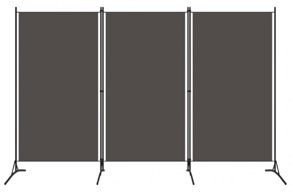 Antracitszürke 3 paneles paraván 260 x 180 cm