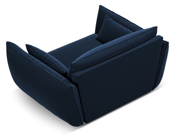 Sötétkék bársony fotel Vanda – Mazzini Sofas