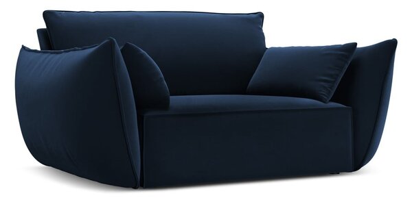 Sötétkék bársony fotel Vanda – Mazzini Sofas